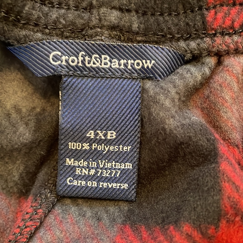 COPY - NWT Men’s Pajama Bottoms 4X Black/Red/Gray - Picture 6 of 6